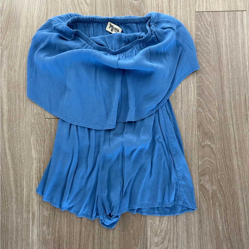 Show me your mumu Blue Women's strapless romper